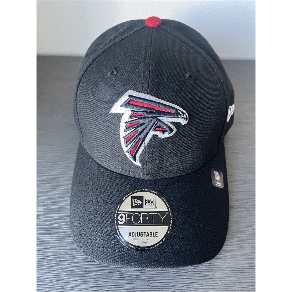 Atlanta Falcons New Era 940 9forty NFL Adjustable Strap Black Hat Cap NFC NWT